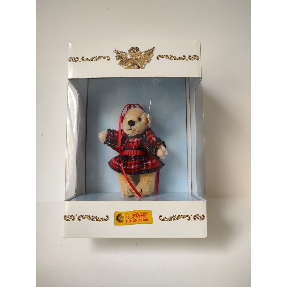 Steiff Christmas tree ornament teddy bear MUFFY Vanderbear 667770 w/ box